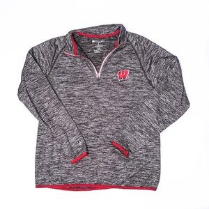 university of wisconsin madison 1/4 zip athletic